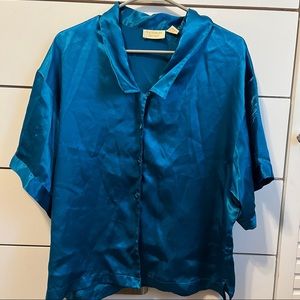 Victoria’s Secret Gold Label Blue Pajama Top